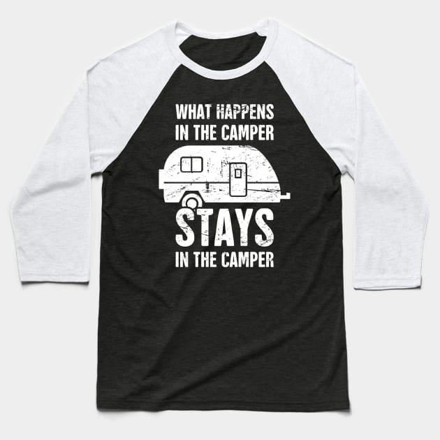 Funny Camper RV Design Baseball T-Shirt by MeatMan